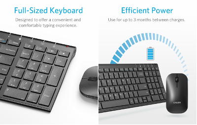 Anker 2.4GHz ワイヤレスキーボード & マウスセット