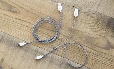 cheero Fabric braided USB Cable with micro USB 50cm + 100cm set