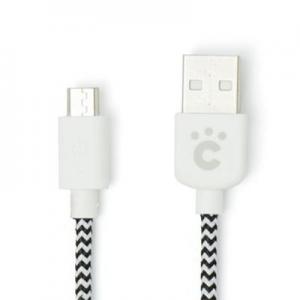 cheero Fabric braided USB Cable with micro USB 50cm + 100cm set