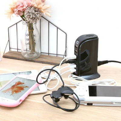 HEXA Metallic coated 6ポート デスクトップUSB-ACチャージャー