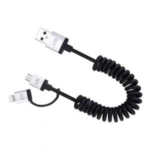 AluCable Duo twist Lightning & microUSBケーブル (1.8m)