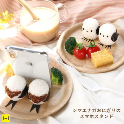 食品サンプルスタンド(シマエナガおにぎりプレート)